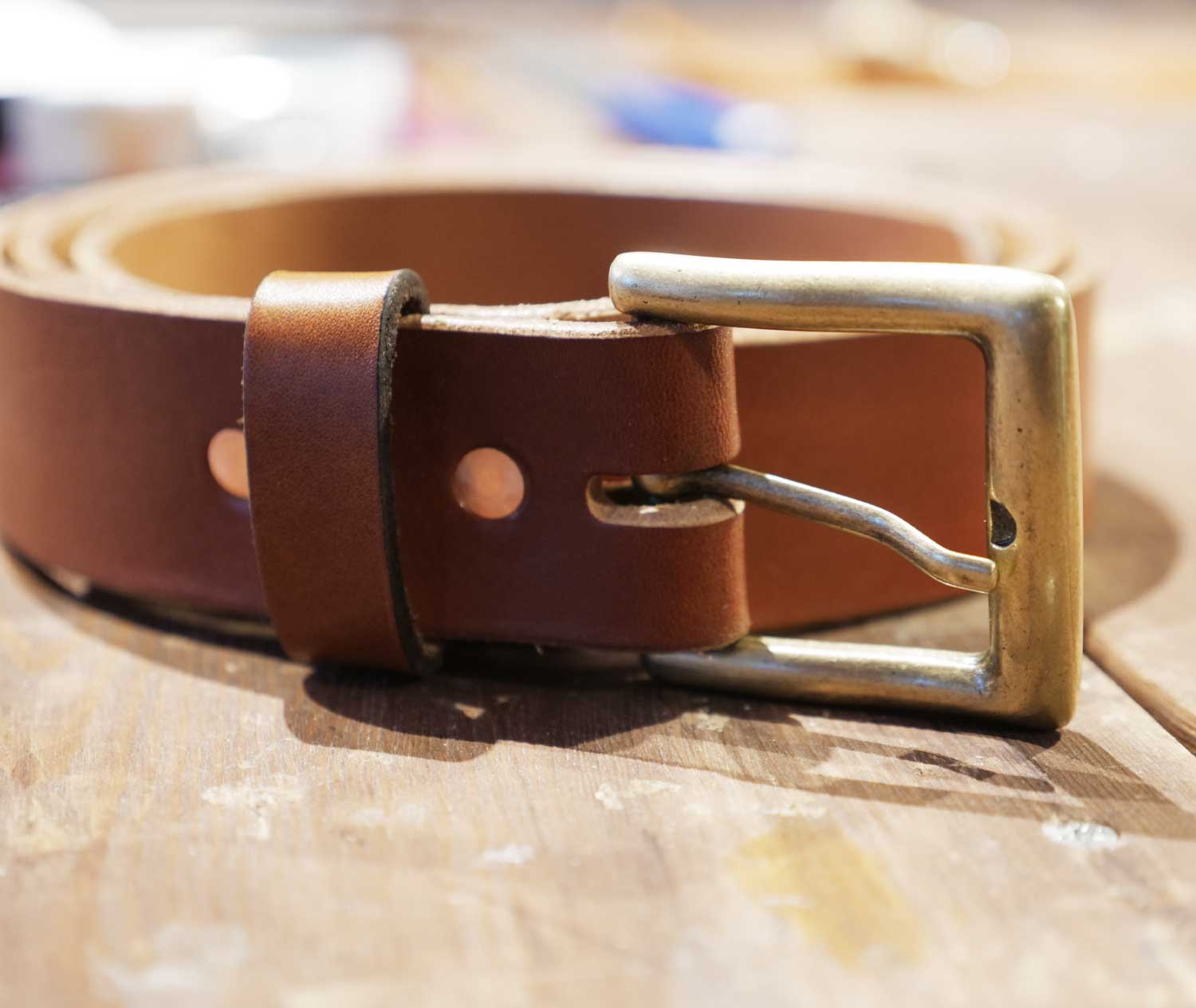 Männergürtel, Echtleder - Handgemacht
