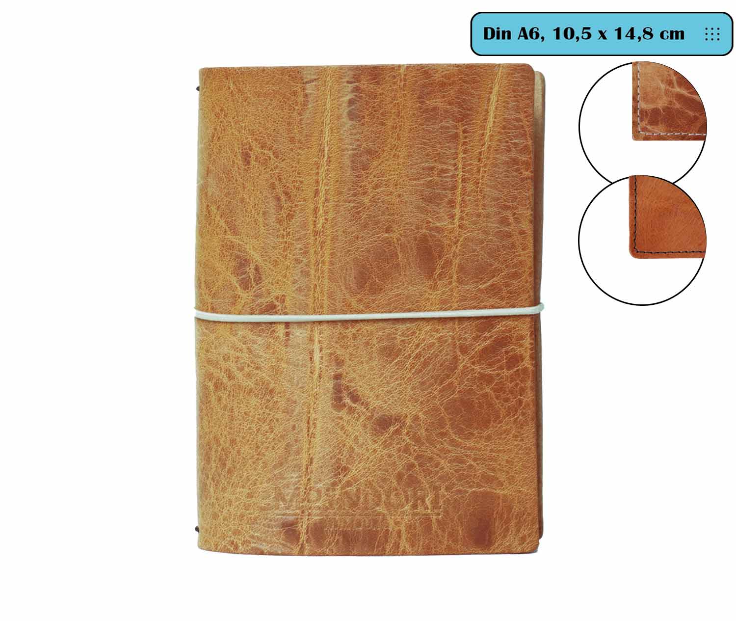 DIN A6 - Travelers Notebook  - Vintage - Echtleder